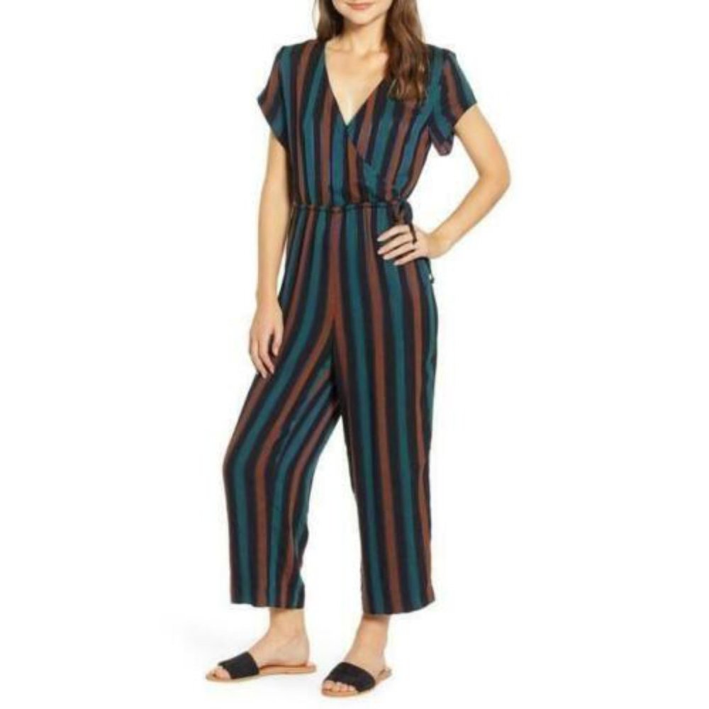 Madewell Jumpsuit | Striped Tie Front Jumpsuit | Colorful 1 Piece